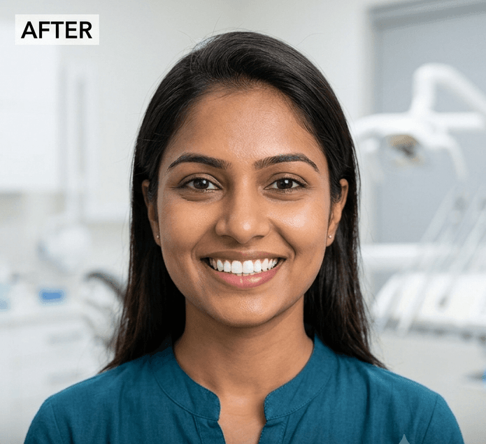 Smile brightening — after